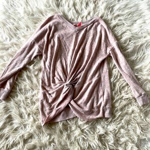 CREAM SWEATER WITH KNOT LARGE